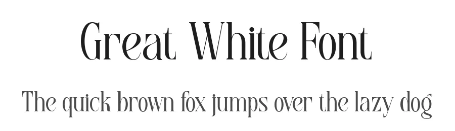 Great White Font by Say Studio — Display Font