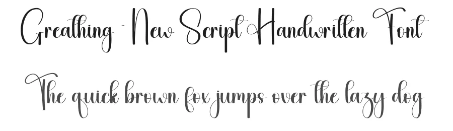 Greathing – New Script Handwritten Font by andikastudio — Script Handwritten Font