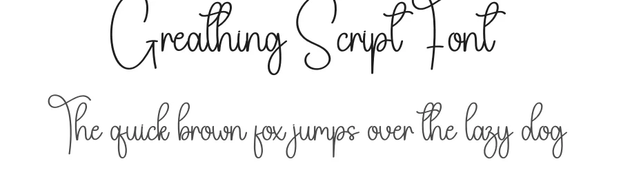 Greathing Script Font by creativeletter — Script Handwritten Font