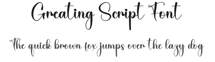 Greating Script Font by creativeletter — Script Handwritten Font