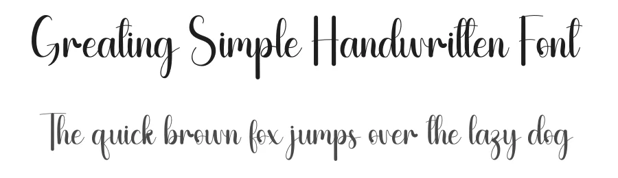 Greating Simple Handwritten Font by andikastudio — Script Handwritten Font