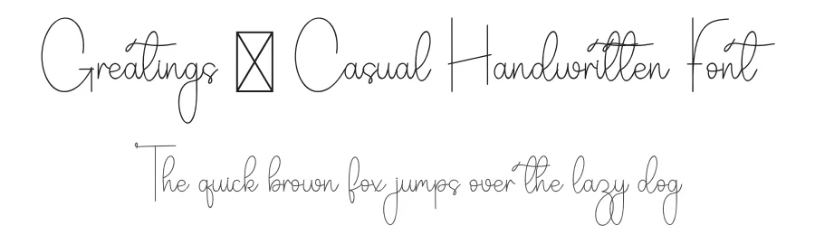 Greatings – Casual Handwritten Font by freshtypeink — Script Handwritten Font