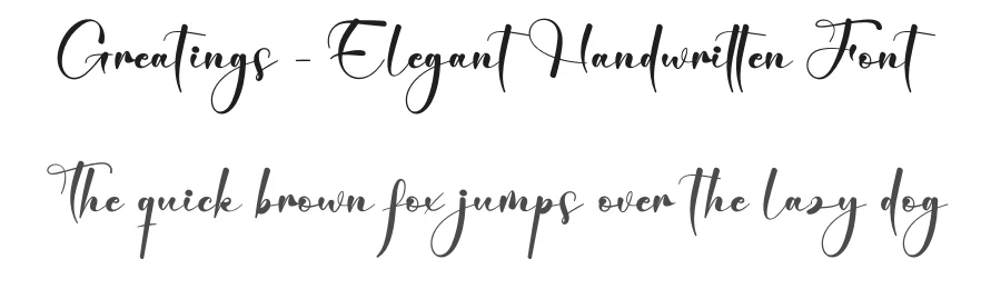 Greatings – Elegant Handwritten Font by creativeletter — Script Handwritten Font