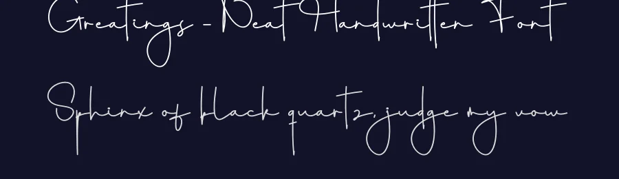 Greatings – Neat Handwritten Font by creativeletter — Script Handwritten Font — thumbnail 2