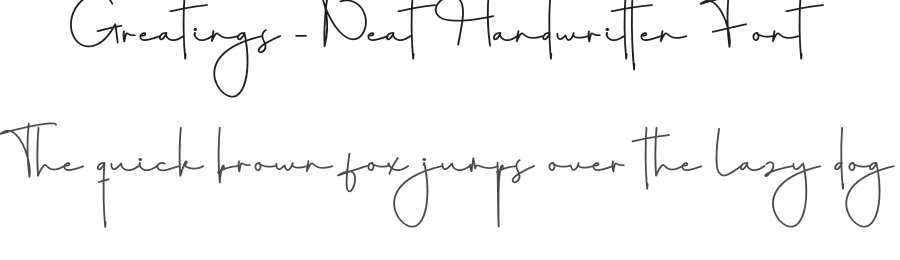 Greatings – Neat Handwritten Font by creativeletter — Script Handwritten Font