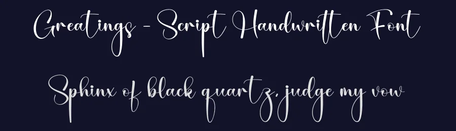 Greatings – Script Handwritten Font by creativeletter — Script Handwritten Font — thumbnail 2