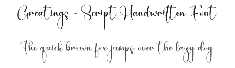Greatings – Script Handwritten Font by creativeletter — Script Handwritten Font