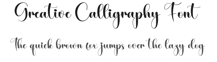 Greative Calligraphy Font by creativeletter — Script Handwritten Font