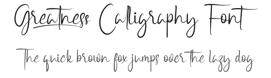 Greatness Calligraphy Font by nihstudio — Script Handwritten Font