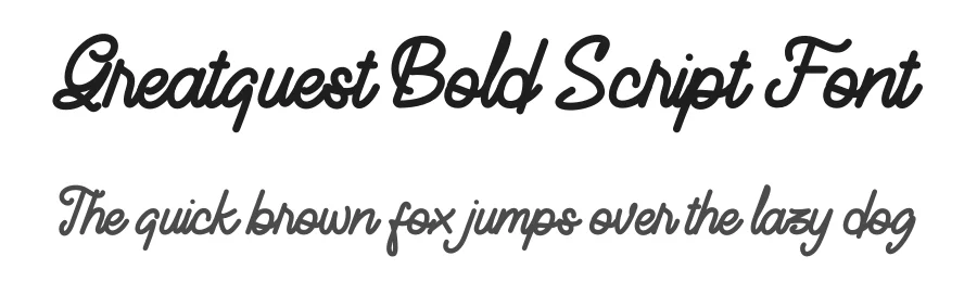 Greatquest Bold Script Font by rezkia8f4 — Script Handwritten Font