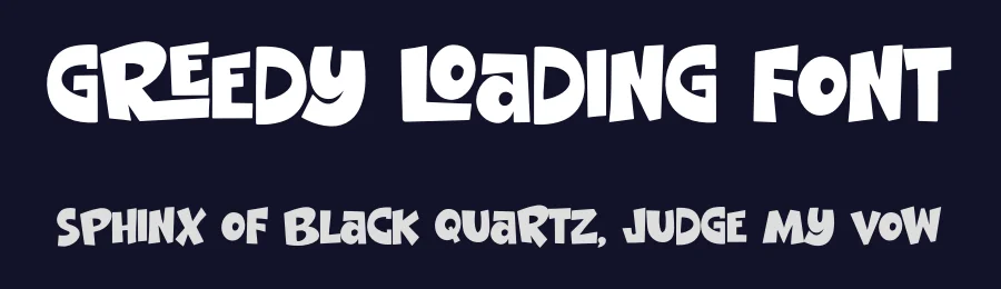 Greedy Loading Font by Ronny_STD — Decorative Font — thumbnail 2