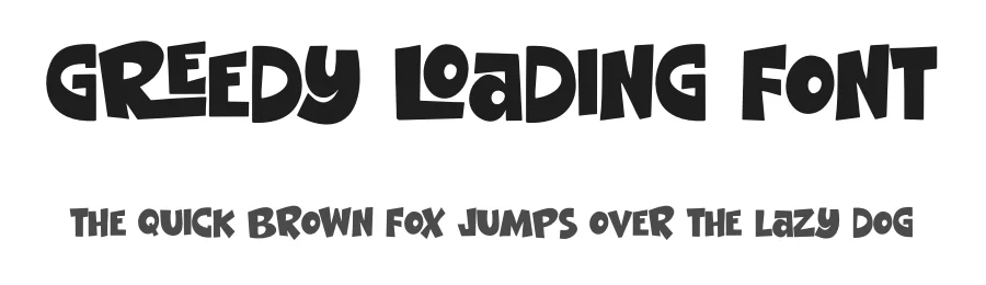 Greedy Loading Font by Ronny_STD — Decorative Font