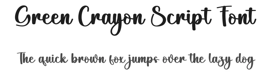 Green Crayon Script Font by creativeletter — Script Handwritten Font