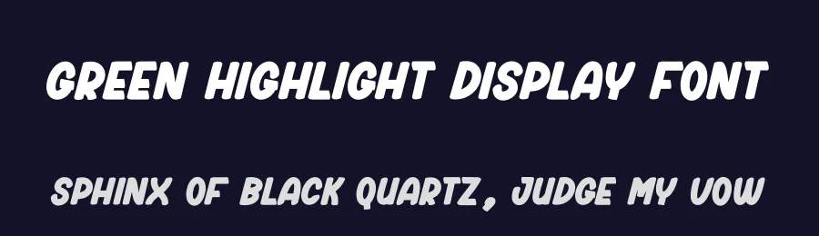 Green Highlight Display Font by creativeletter — Display Font — thumbnail 2