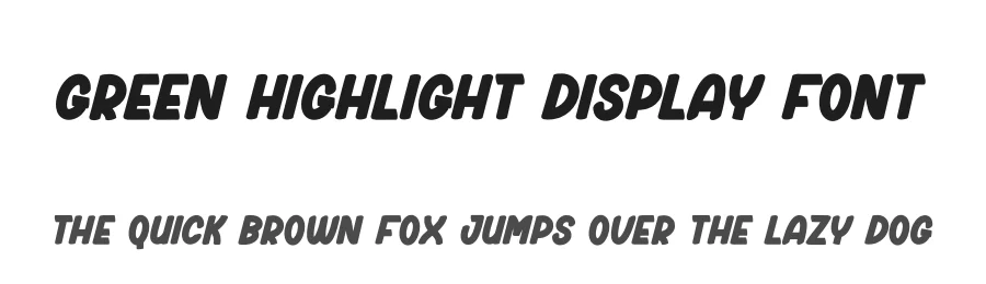 Green Highlight Display Font by creativeletter — Display Font