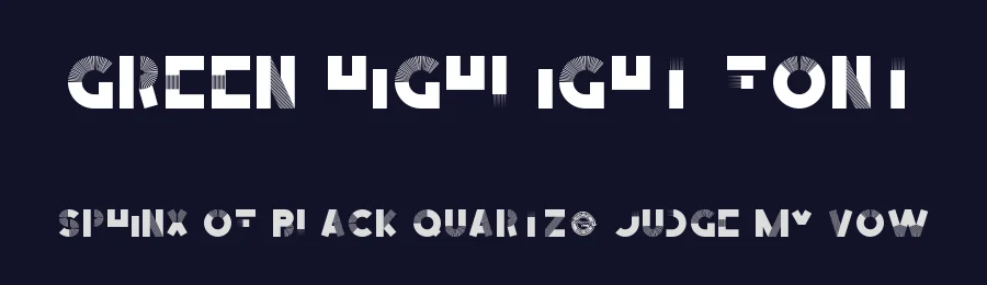 Green Highlight Font by CalligraphyFonts.net — Display Font — thumbnail 2