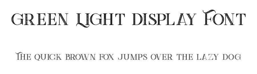 Green Light Display Font by JumboDesign — Display Font