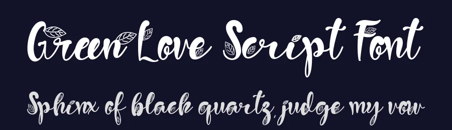 Green Love Script Font by Yoga Letter — Script Handwritten Font — thumbnail 2