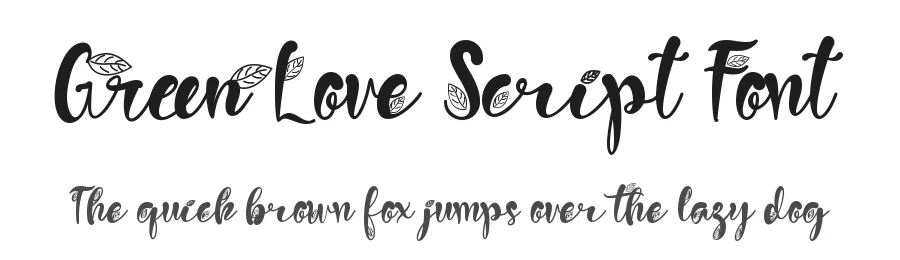 Green Love Script Font by Yoga Letter — Script Handwritten Font