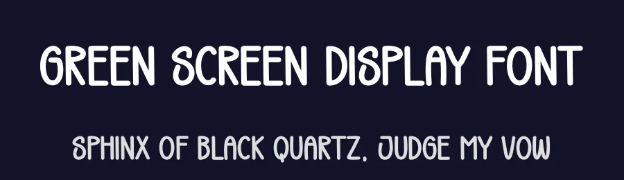 Green Screen Display Font by creativeletter — Display Font — thumbnail 2