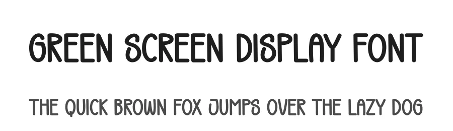 Green Screen Display Font by creativeletter — Display Font
