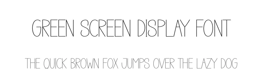 Green Screen Display Font by creativeletter — Display Font