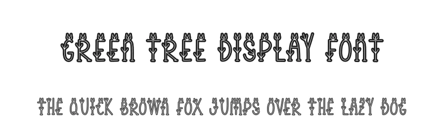 Green Tree Display Font by andikastudio — Display Font