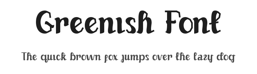 Greenish Font by CalligraphyFonts.net — Script Handwritten Font