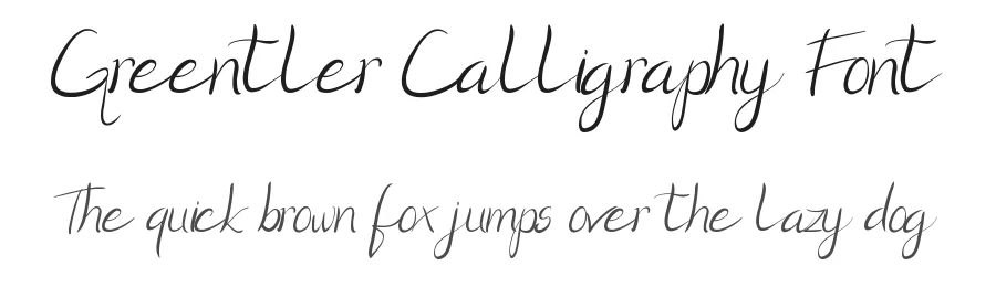 Greentler Calligraphy Font by edricstudio — Script Handwritten Font
