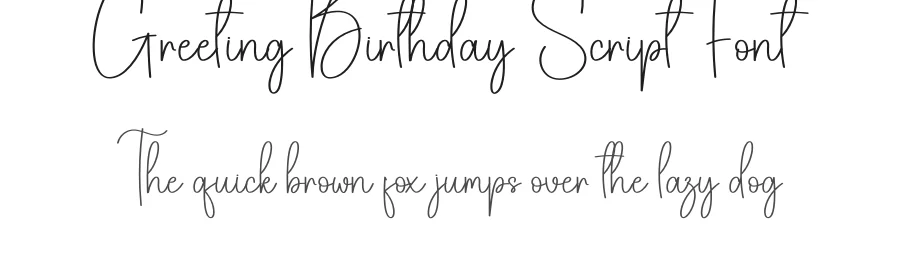 Greeting Birthday Script Font by andikastudio — Script Handwritten Font
