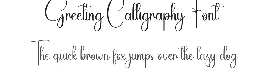 Greeting Calligraphy Font by creativeletter — Script Handwritten Font