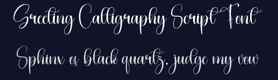Greeting Calligraphy Script Font by creativeletter — Script Handwritten Font — thumbnail 2
