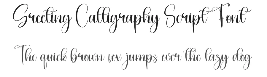 Greeting Calligraphy Script Font by creativeletter — Script Handwritten Font