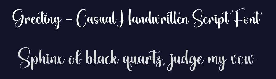Greeting – Casual Handwritten Script Font by creativeletter — Script Handwritten Font — thumbnail 2