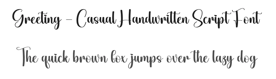 Greeting – Casual Handwritten Script Font by creativeletter — Script Handwritten Font