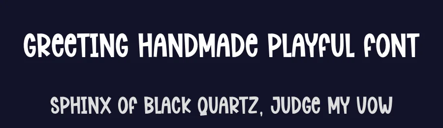 Greeting Handmade Playful Font by creativeletter — Display Font — thumbnail 2