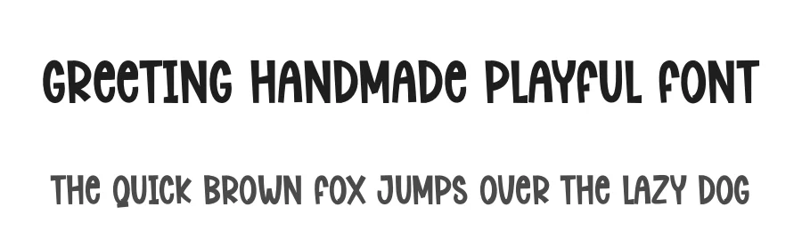 Greeting Handmade Playful Font by creativeletter — Display Font