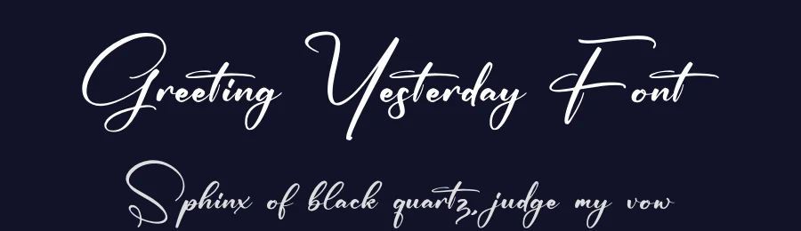 Greeting Yesterday Font by glorytype — Script Handwritten Font — thumbnail 2