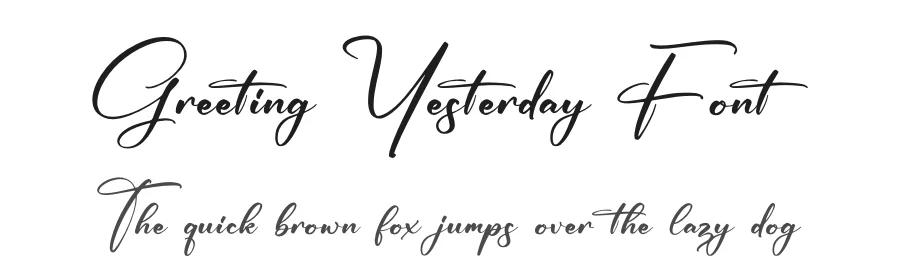 Greeting Yesterday Font by glorytype — Script Handwritten Font