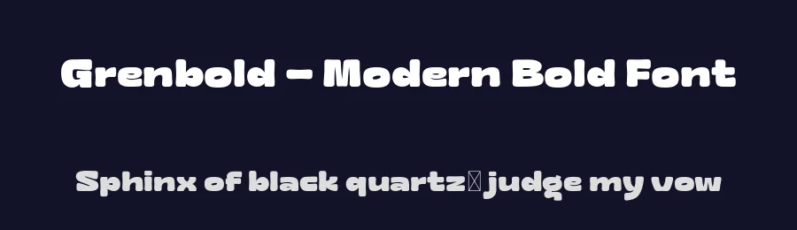 Grenbold – Modern Bold Font by productype — Display Font — thumbnail 2