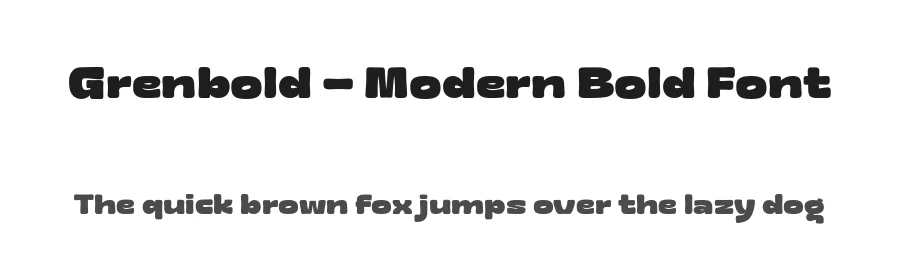 Grenbold – Modern Bold Font by productype — Display Font