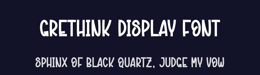 Grethink Display Font by andikastudio — Display Font — thumbnail 2