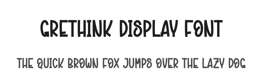 Grethink Display Font by andikastudio — Display Font