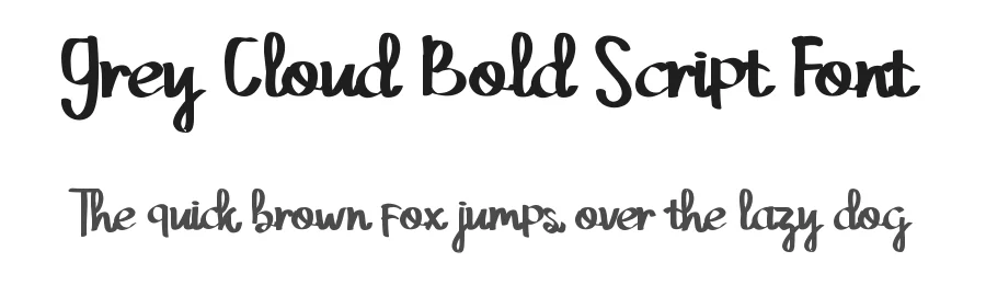 Grey Cloud Bold Script Font by edricstudio — Script Handwritten Font