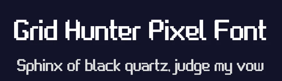 Grid Hunter Pixel Font by JNJ studio — Display Font — thumbnail 2