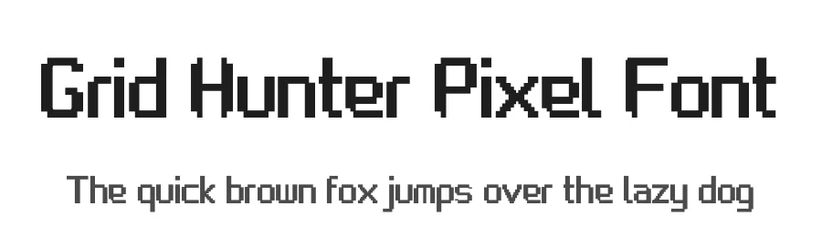 Grid Hunter Pixel Font by JNJ studio — Display Font