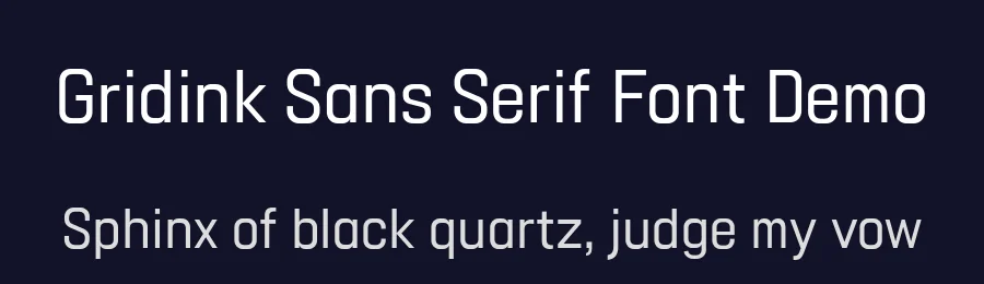 Gridink Sans Serif Font Demo by Ckhans Fonts — Sans Serif Font — thumbnail 2