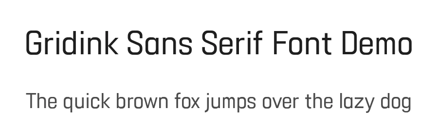 Gridink Sans Serif Font Demo by Ckhans Fonts — Sans Serif Font