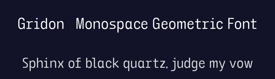 Gridon – Monospace Geometric Font by roomspace.cl — Display Font — thumbnail 2