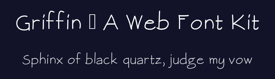 Griffin – A Web Font Kit by 1001fonts — Display Font — thumbnail 2